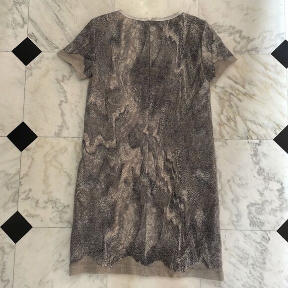 Marc Cain Beige Grey Knit Shift Dress - Picture 9 of 12